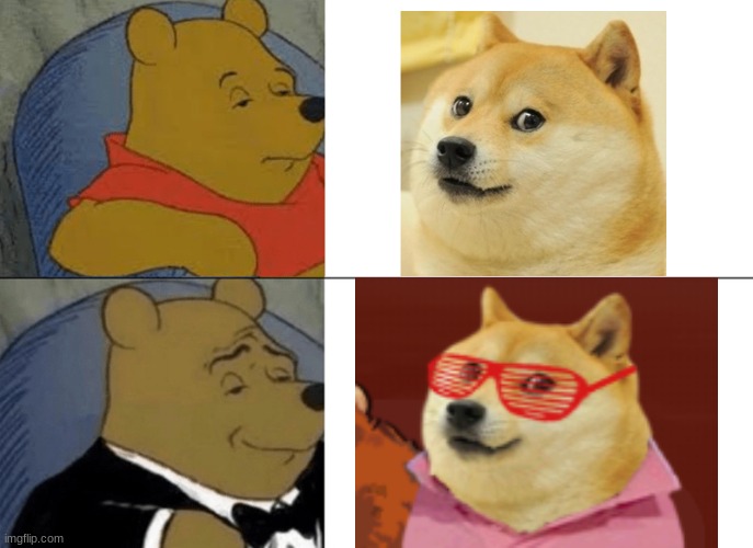 doge | image tagged in memes,tuxedo winnie the pooh | made w/ Imgflip meme maker