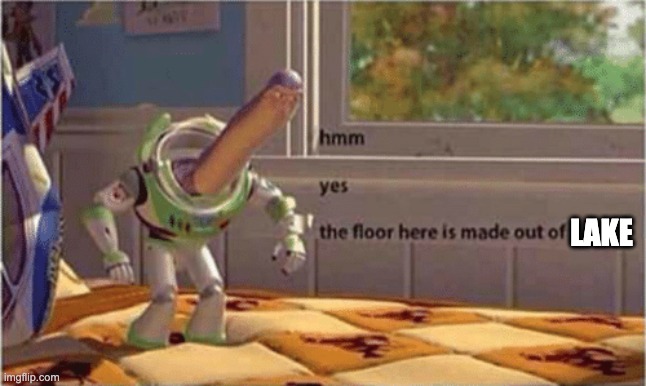 hmm yes the floor here is made out of floor | LAKE | image tagged in hmm yes the floor here is made out of floor | made w/ Imgflip meme maker