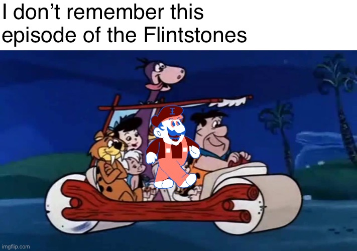 funny title | I don’t remember this episode of the Flintstones | image tagged in shitpost | made w/ Imgflip meme maker