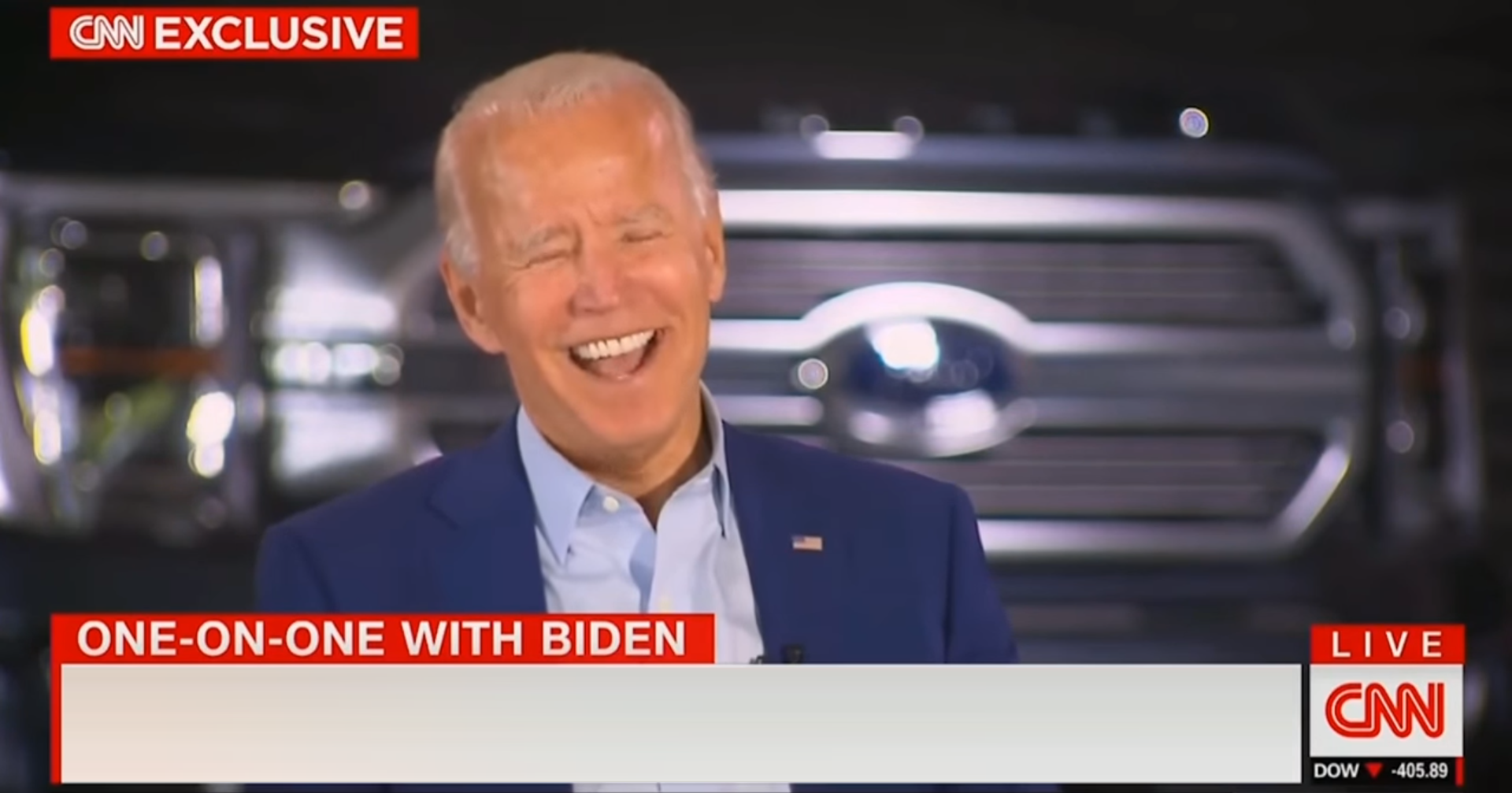 Slow Joe Biden on CNN Blank Meme Template
