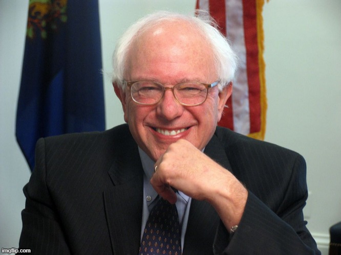 Bernie Sanders evil grin | image tagged in bernie sanders evil grin | made w/ Imgflip meme maker