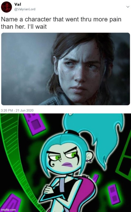 image tagged in name a character that went thru more pain than her i'll wait,danny phantom | made w/ Imgflip meme maker