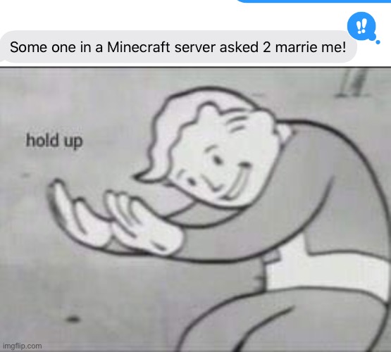 i would say NO | image tagged in fallout hold up,minecraft | made w/ Imgflip meme maker