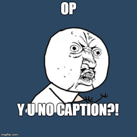 Y U No Meme | Y U NO CAPTION?! OP | image tagged in memes,y u no | made w/ Imgflip meme maker