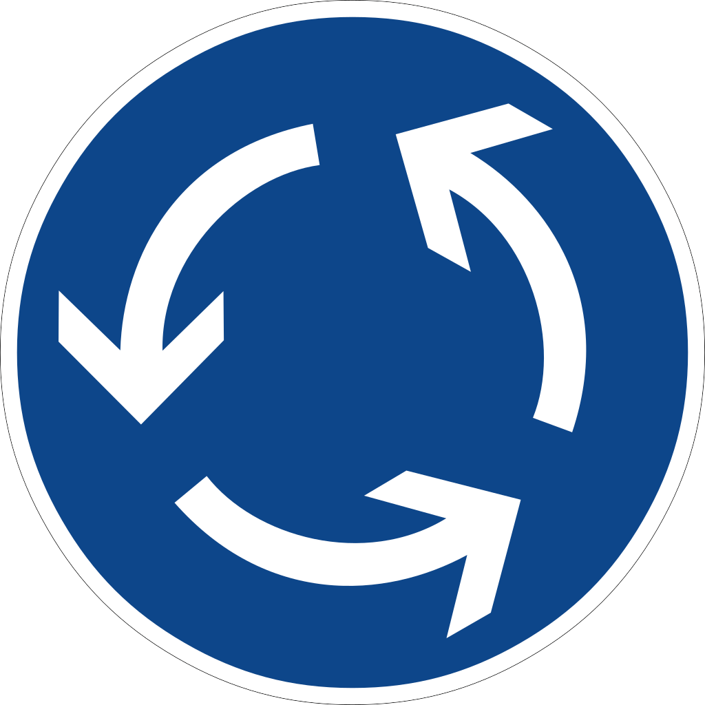 European Roundabout Sign Blank Meme Template