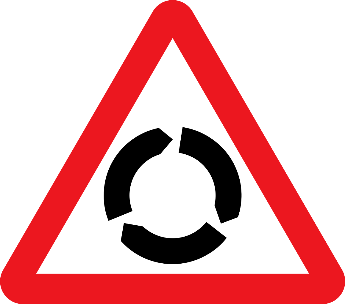 UK Roundabout Sign Blank Meme Template