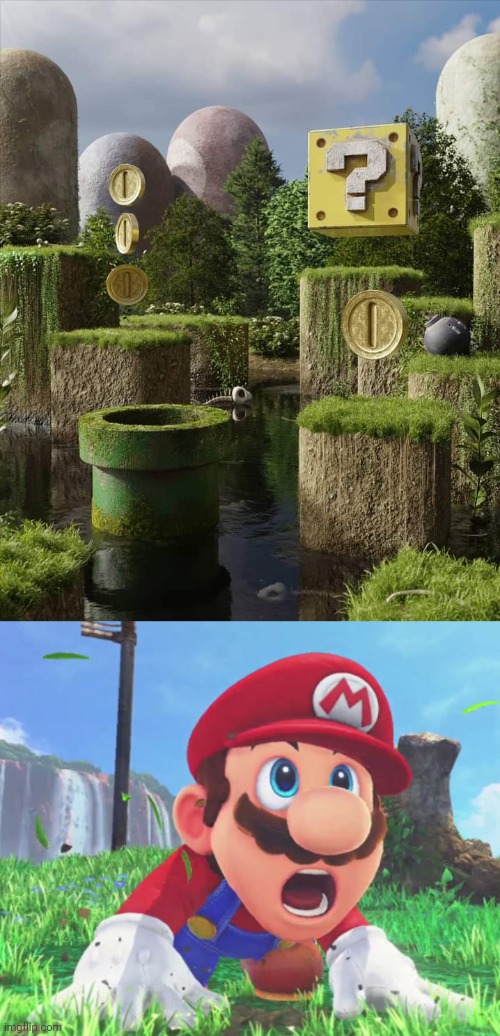 REAL 3-D MARIO | image tagged in super mario bros,super mario,3d | made w/ Imgflip meme maker