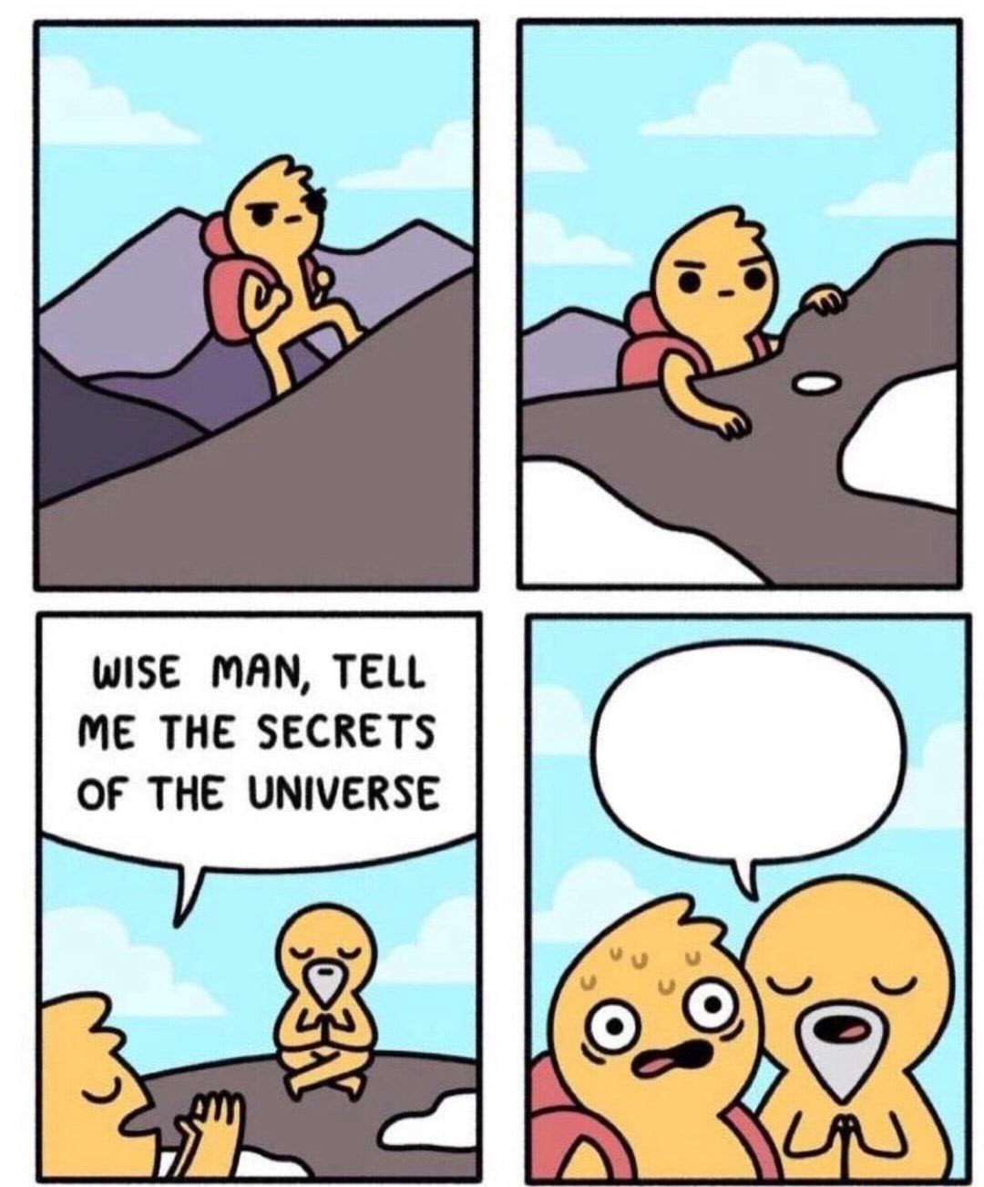 Wise Man Secrets Blank Meme Template