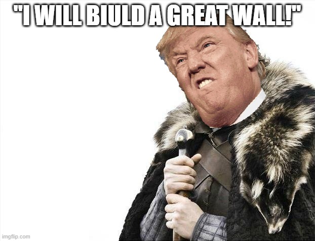 Trump is the best singer. | "I WILL BIULD A GREAT WALL!" | image tagged in memes | made w/ Imgflip meme maker
