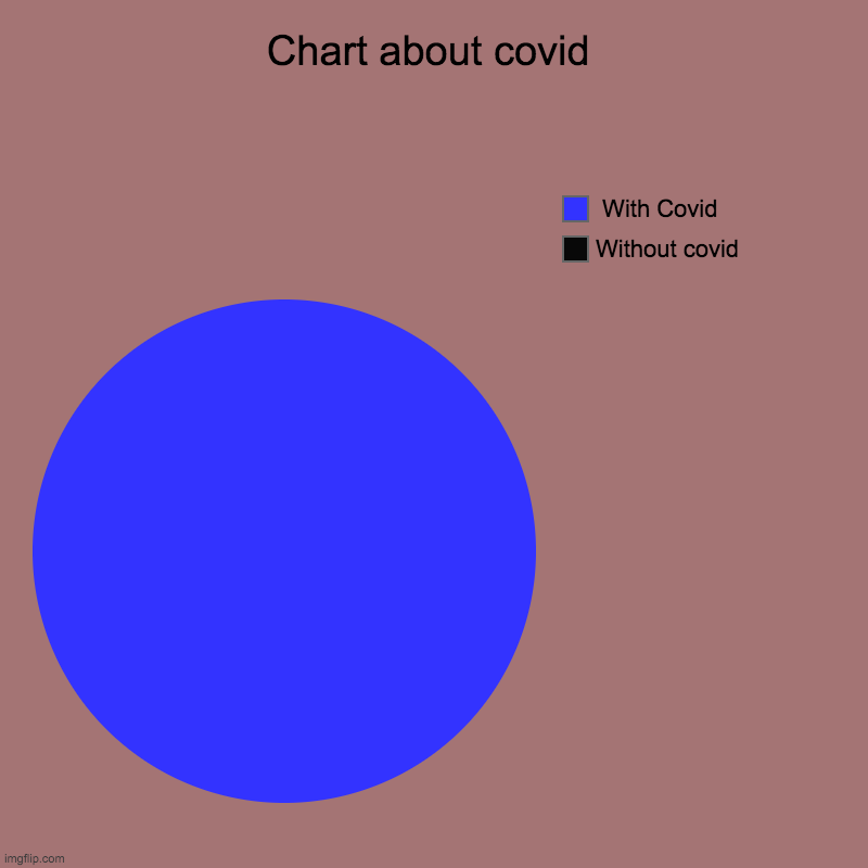 Chart about covid | Without covid,  With Covid | image tagged in charts,pie charts | made w/ Imgflip chart maker