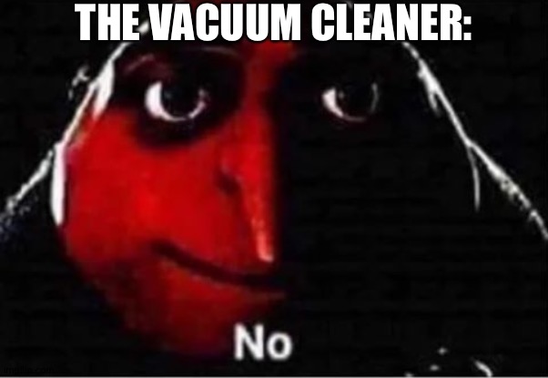 Gru No | THE VACUUM CLEANER: | image tagged in gru no | made w/ Imgflip meme maker