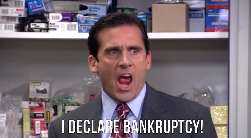 Can i declare myself bankrupt if i have a job