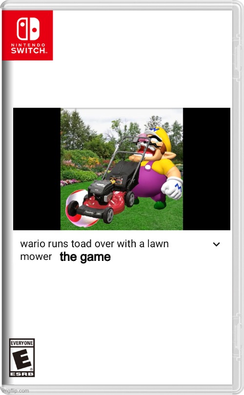 Epic anime death | the game | image tagged in nintendo switch,memes,funny,wario,toad,death | made w/ Imgflip meme maker