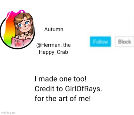 :D do you like it? | image tagged in girlofrays,art,announcement | made w/ Imgflip meme maker