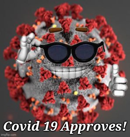 Coronavirus | Covid 19 Approves! | image tagged in coronavirus | made w/ Imgflip meme maker