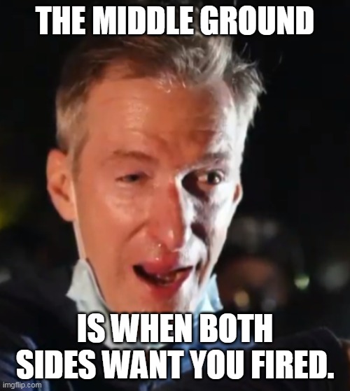 Ted Wheeler | THE MIDDLE GROUND; IS WHEN BOTH SIDES WANT YOU FIRED. | image tagged in ted wheeler | made w/ Imgflip meme maker