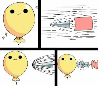 Bullet hitting balloon Blank Meme Template