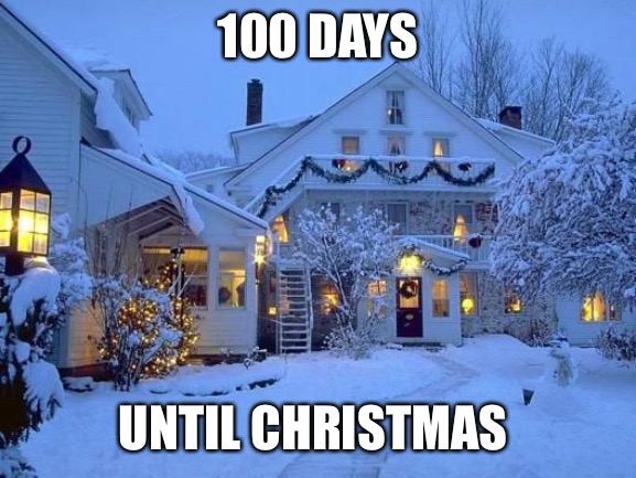 100 days until Christmas | 100 DAYS; UNTIL CHRISTMAS | image tagged in christmas | made w/ Imgflip meme maker