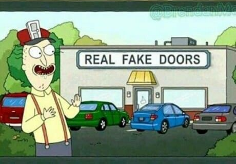 Real Fake Doors Blank Meme Template