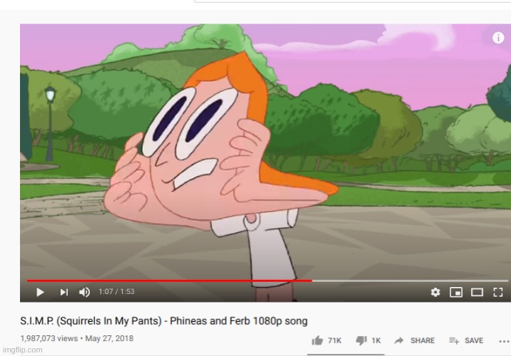 this happened  when i paused the video | image tagged in paused at the wrong time,phineas and ferb,wierd face | made w/ Imgflip meme maker