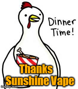 Thanks    Sunshine Vape | image tagged in cd | made w/ Imgflip meme maker