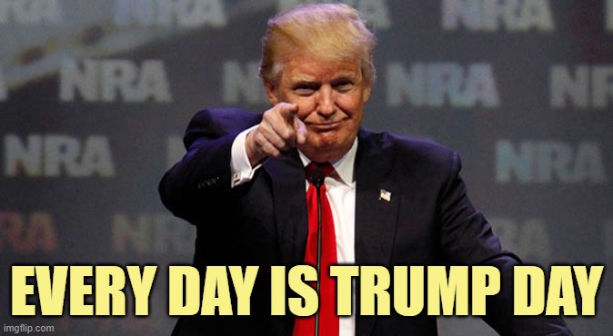 Trump Smiling | EVERY DAY IS TRUMP DAY | image tagged in trump smiling | made w/ Imgflip meme maker