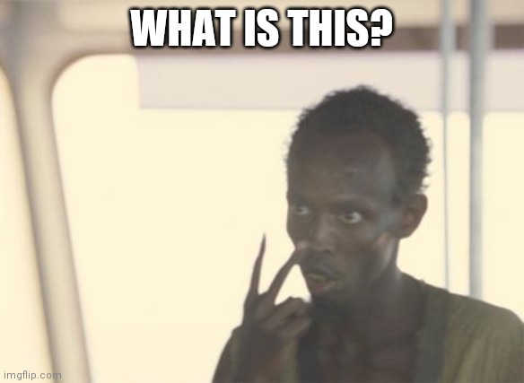I'm The Captain Now | WHAT IS THIS? | image tagged in memes,i'm the captain now | made w/ Imgflip meme maker