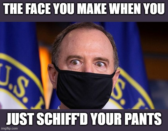 In Front of The Entire Senate, no less | THE FACE YOU MAKE WHEN YOU; JUST SCHIFF'D YOUR PANTS | image tagged in schiff head,adam the schiffhead goes schiffing again,have you seen my whistle,he can whistle out his ass | made w/ Imgflip meme maker