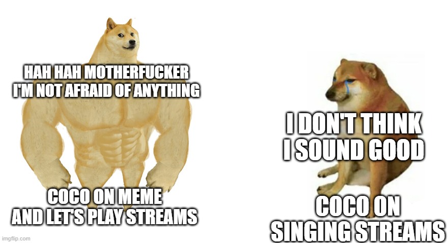 Buff Doge Vs Crying Cheems Imgflip