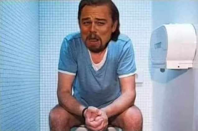 Leo on toilet Blank Meme Template