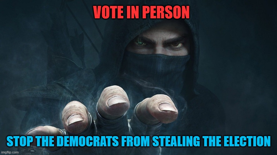 Stop the Democrats from stealing the election | VOTE IN PERSON; STOP THE DEMOCRATS FROM STEALING THE ELECTION | image tagged in america,election,save | made w/ Imgflip meme maker