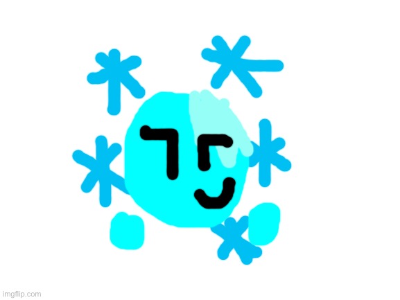 New OC: IceBall. (an enemy to Fireball, but an ally to everyone else) | image tagged in blank white template | made w/ Imgflip meme maker