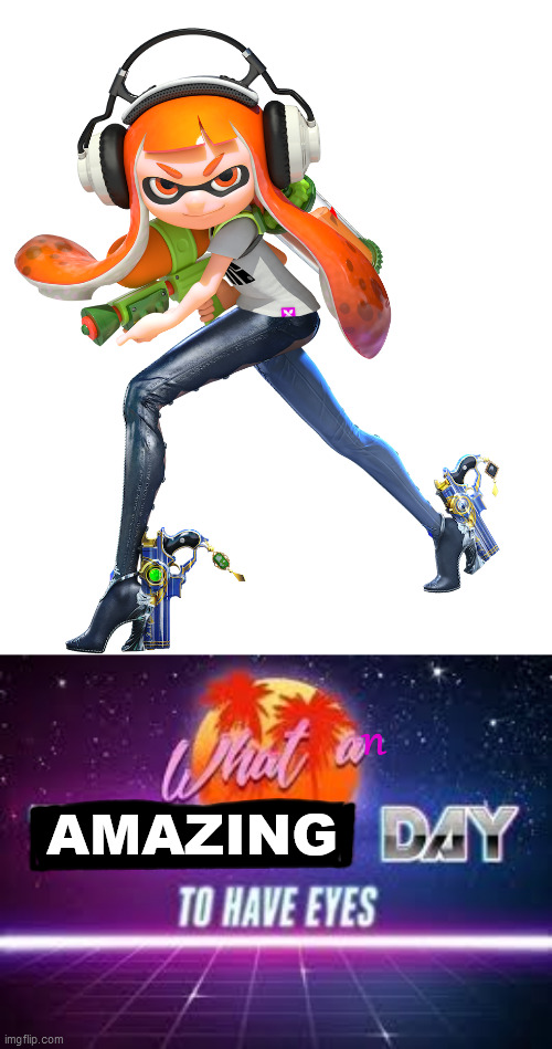 Hot Woomynetta | n; AMAZING | image tagged in what an amazing day to have eyes,woomy,legs,bayonetta,hot,memes | made w/ Imgflip meme maker