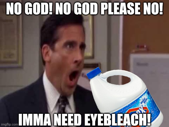 No, God! No God Please No! | NO GOD! NO GOD PLEASE NO! IMMA NEED EYEBLEACH! | image tagged in no god no god please no | made w/ Imgflip meme maker