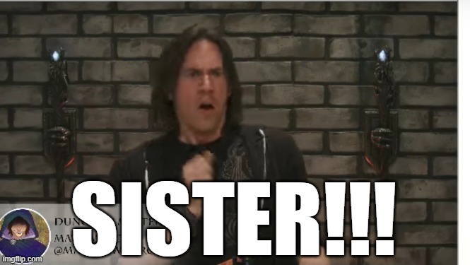 SISTER!! | SISTER!!! | image tagged in critical role,matt mercer,vax | made w/ Imgflip meme maker