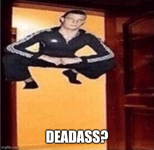 deadass? | DEADASS? | image tagged in pointless | made w/ Imgflip meme maker