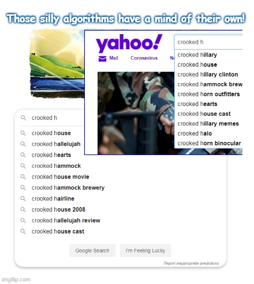 Fun with google | Those silly algorithms have a mind of their own! | image tagged in media,censorship | made w/ Imgflip meme maker