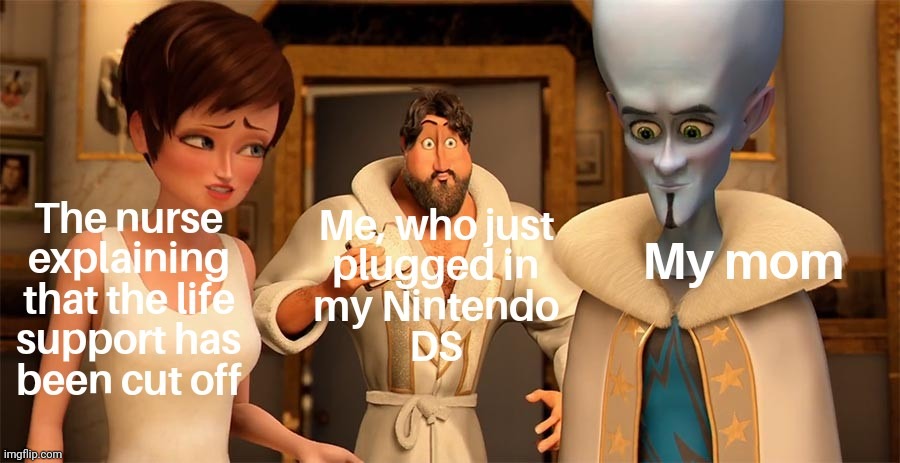 wait my mom  bout to die because i plugged in my nintendo | image tagged in gotanypain dark side | made w/ Imgflip meme maker