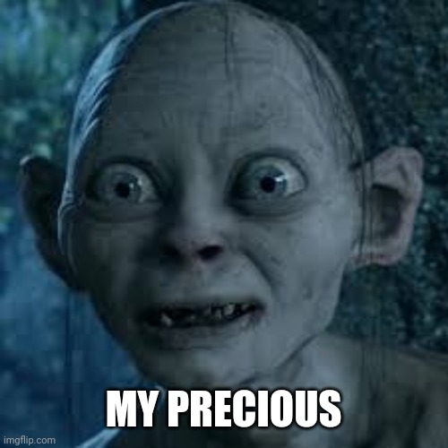 wide eyes | MY PRECIOUS | image tagged in wide eyes | made w/ Imgflip meme maker
