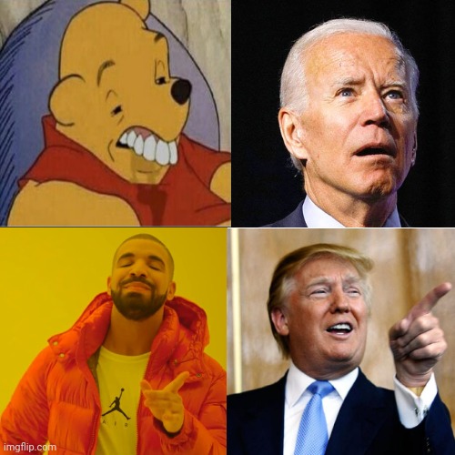 You can't post political memes without text | image tagged in memes,drake hotline bling | made w/ Imgflip meme maker