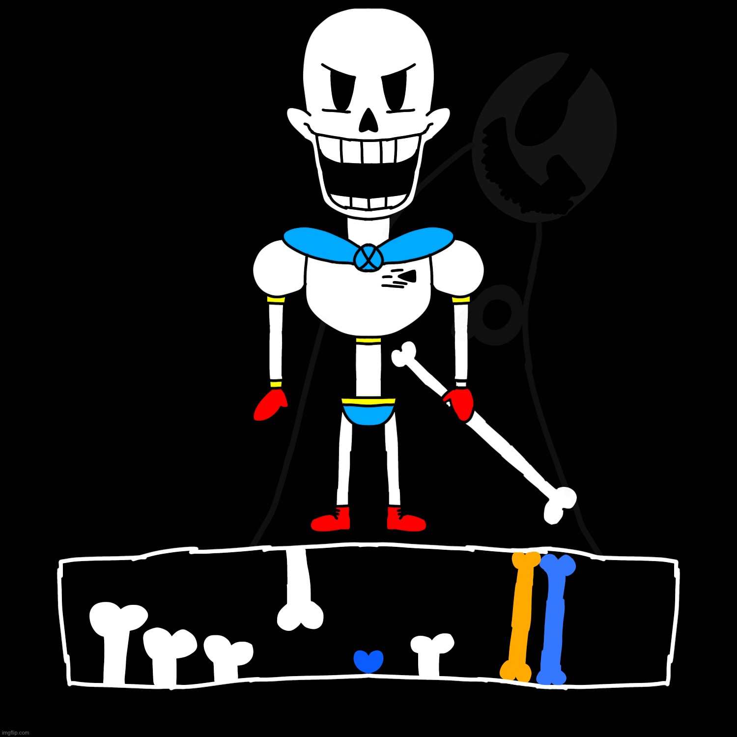 Get ready for my special attack, human! | image tagged in memes,funny,drawings,papyrus,gaster,undertale | made w/ Imgflip meme maker