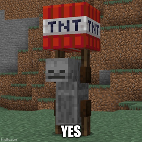 Tnt yeeter | YES | image tagged in tnt yeeter | made w/ Imgflip meme maker