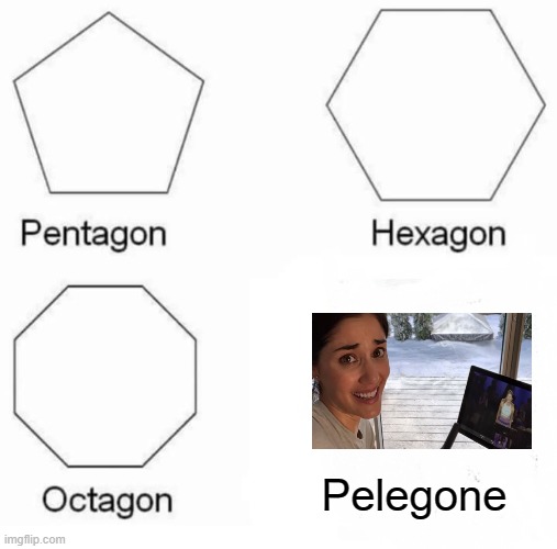 Pentagon Hexagon Octagon Meme | Pelegone | image tagged in memes,pentagon hexagon octagon | made w/ Imgflip meme maker
