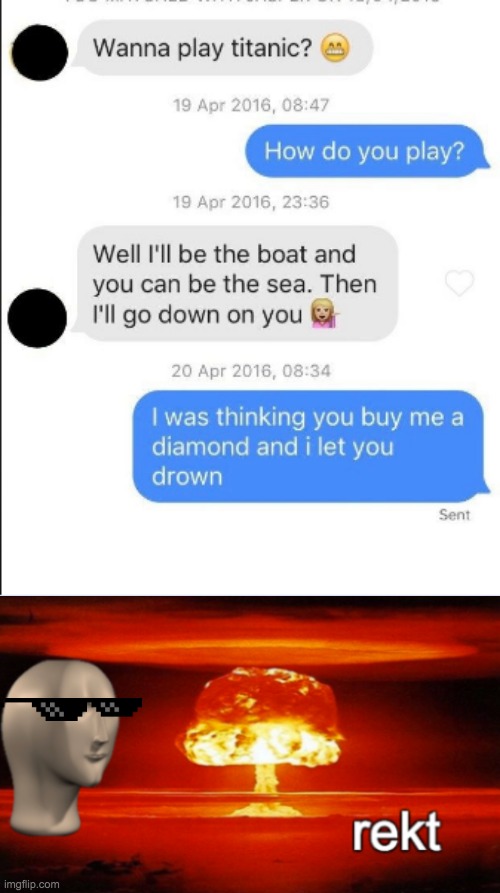 Rekt | image tagged in oof,lmfao | made w/ Imgflip meme maker