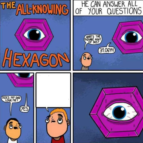 All knowing hexagon (ORIGINAL) Blank Meme Template
