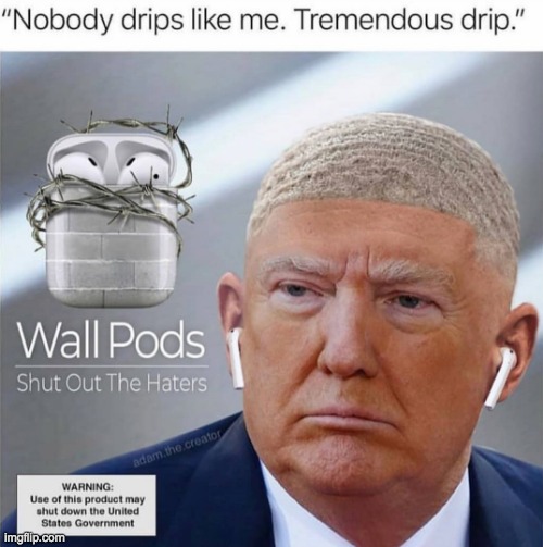 Wall Pods | image tagged in wall pods,donald trump | made w/ Imgflip meme maker