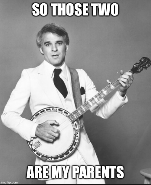 steve martin the jerk | SO THOSE TWO ARE MY PARENTS | image tagged in steve martin the jerk | made w/ Imgflip meme maker