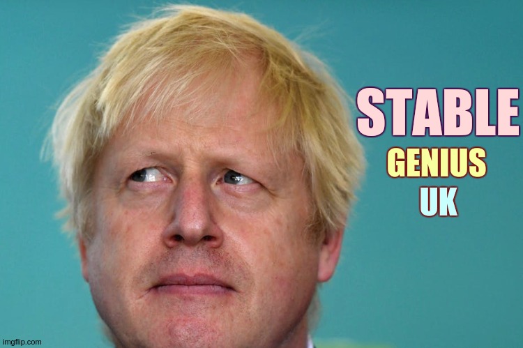 GENIUS; STABLE; UK | image tagged in boris johnson,uk,brexit,come on,scotland,lets go | made w/ Imgflip meme maker