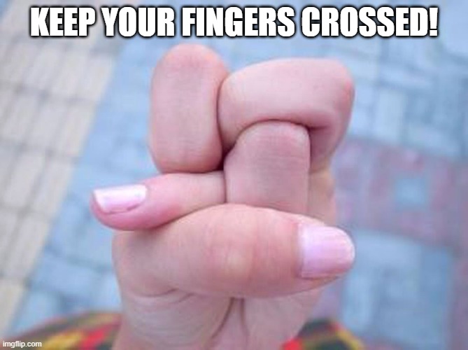 KEEP YOUR FINGERS CROSSED! | made w/ Imgflip meme maker