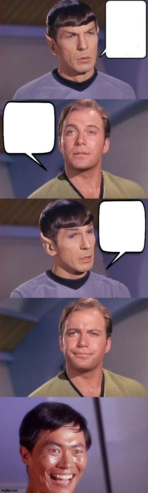 Spock Burns Kirk Blank Meme Template